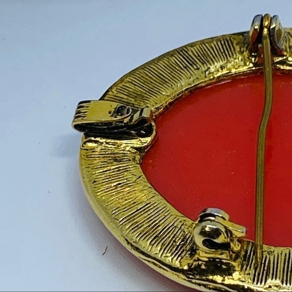 VINTAGE cameo brooch pendant gold tone - Picture 5 of 11